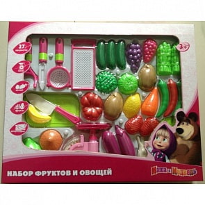 Набор овощей и фруктов «Маша и медведь» с аксессуарами (Играем вместе, NF581-5sim)