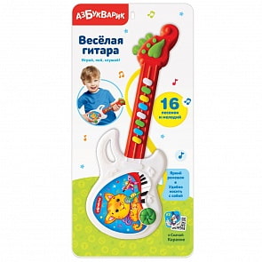 Гитара веселая красная (Азбукварик, 4680019284224)