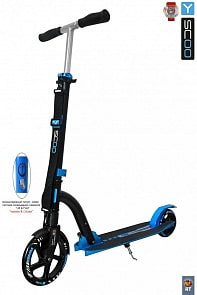 Самокат RT Slicker Deluxe 205 с амортизатором blue (Y-SCOO, 4859RT)