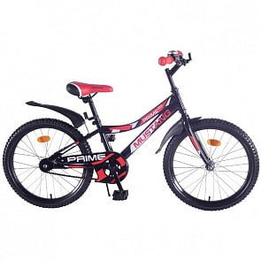 Велосипед подростковый черно/красный 20' nx-тип, задний ножной тормоз, звонок (Mustang, ST20111-NX)