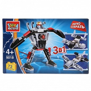 Конструктор - Робот 3 в 1, 72 детали (Город мастеров, JS-9018-Rsim)