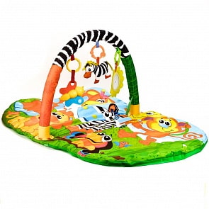 Детский игровой коврик - Животные Африки, с мягкими игрушками на подвеске (Умка, B1513337-Rsim)