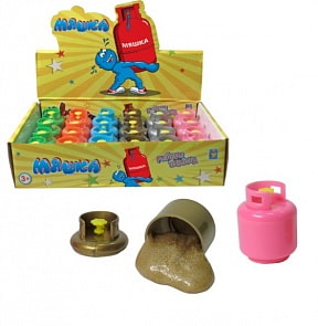 Набор из серии Мелкие пакости. Мяшка – жвачка для рук Газовый баллон, 6 цветов (1Toy, Т10249)