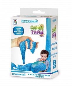 Набор Слайм тайм - Сделай надувной слайм. Слайм со снегом (1toy, Т17481)