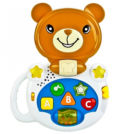 Развивающая игрушка – Медвежонок, 15 стихов и песен С. Маршака, учим цифры и цвета 