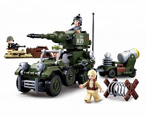 Конструктор – Броневик с фигурками, 332 детали (Sluban, M38-B0679)