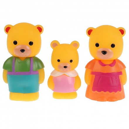 Пластизолевые фигурки - Семья медведей  