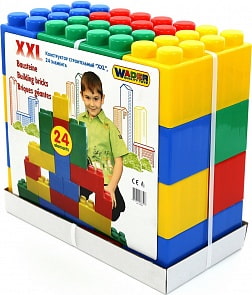 Конструктор строительный размер XXL, 24 элемента (Полесье, П-37503)