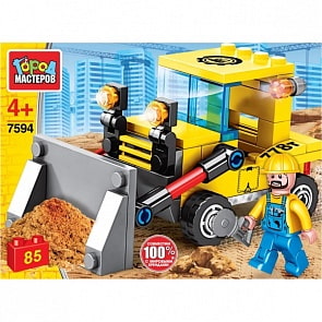 Конструктор Бульдозер 89 деталей (Город мастеров, 7594-CY)