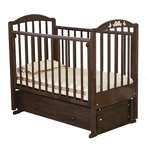 Кровать детская Красная Звезда С 580 Регина накладка №23 Бабочки, шоколад (Красная Звезда, КЗ-C 580_шоколад)