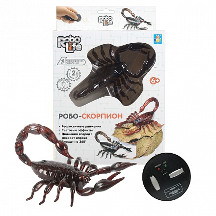 Робо-скорпион на инфракрасном управлении, коричневый, свет 