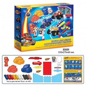 Набор для лепки - Автомастерская Вспыша из серии Вспыш и чудо-машинки (Росмэн, 33531)