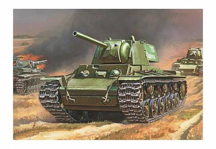 Сборная подарочная модель советского тяжёлого танка КВ-1 