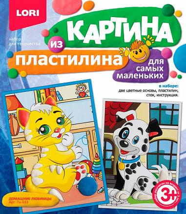 Картина из пластилина – Домашние любимцы 