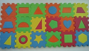 Коврик-пазл - Изучаем формы, 36 предметов (TH-64002)