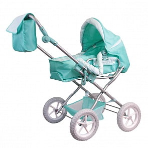 Коляска трансформер мятная, зимняя с сумкой (Gulliver, 22-15155-1)