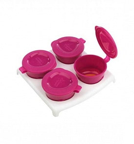 Набор контейнеров с гибким дном для замораживания питания (Tommee Tippee, 44650071_розовый)
