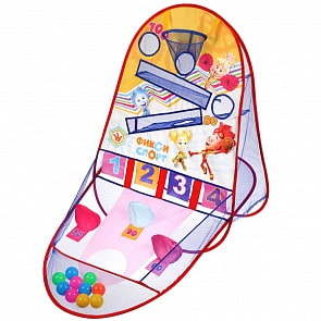 Комплекс спортивный игровой Фиксики, 10 мячей в сумке (Играем вместе, B1662807-FIX)