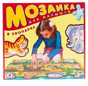 Мозаика для малышей. В зоопарке (мега-пазл) (Дрофа, 1709/35199)