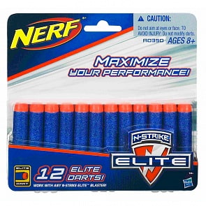 Стрелы для бластеров Nerf, 12 штук (Hasbro, A0350H)