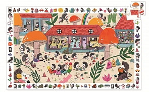 Пазл на наблюдательность - Школа для ежей, 35 деталей (Djeco, 07595)