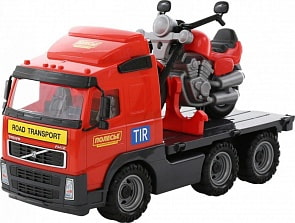 Автомобиль-платформа Volvo и мотоцикл гоночный Байк (Полесье, 8770)