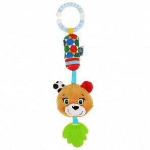Текстильная игрушка погремушка-пищалка с колокольчиком - Мишка (Умка, RBT-B4)