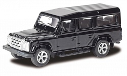 Металлическая машина - Land Rover Defender, 1:64, черный (RMZ City, 344010-BLK) - миниатюра