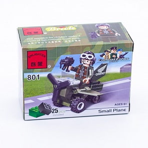 Конструктор - Военный самолет, 25 деталей (Brick, 801)