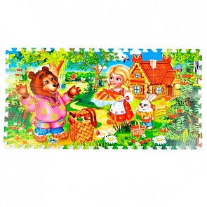 Коврик-пазл - Машенька и Медведь, 8 сегментов (Играем вместе, FS-MMRUSsim)