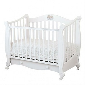 Кровать детская Красная Звезда С 749 Валерия накладка №22 Мишка на облаке, белый (Красная Звезда, КЗ-С 749_белый)