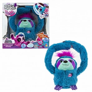 Интерактивный питомец RoboPets – Ленивец-повторюшка, синий (1toy, Т19420)