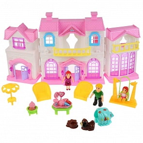 Дом для кукол с фигурками и аксессуарами, свет и звук (B1757106)
