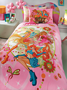 Комплект детского постельного белья, WINX, 1,5 спальное - WINX FAIRY (TAC, 8329A-90000069)