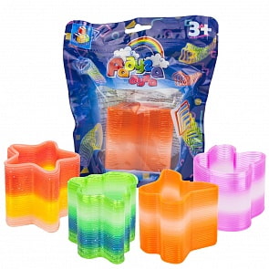 Пружинка Радуга-Дуга многоцветная, 4 формы (1toy, Т15087) (ассортимент)