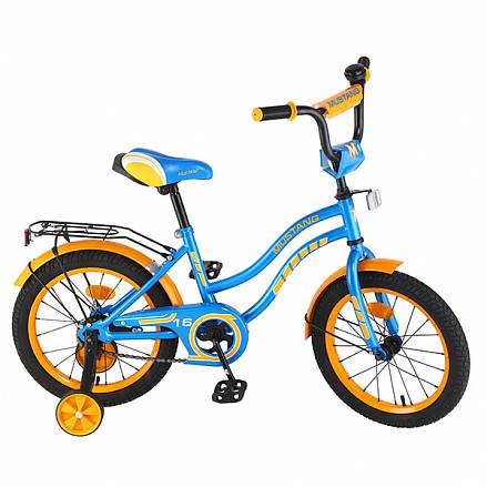 Детский велосипед – Mustang, 16", KY-тип, сине-оранжевый 