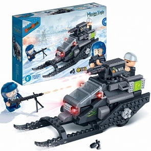 Конструктор - Снегоход, инерционный, 168 деталей (Banbao, 6212)