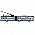 Троллейбус 18 см, инерционный, металлический, подвижные элементы  - миниатюра №1