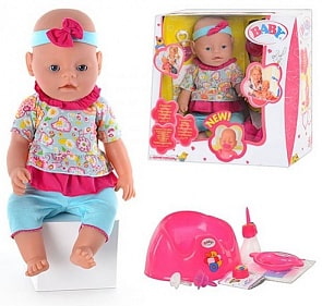 Функциональный пупс, умеющий пить, писать, сосать соску (Baby doll, B553177sim)