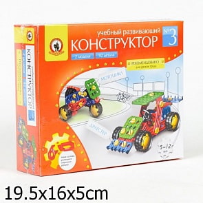 Конструктор учебный развивающий № 3, 92 детали (Русский стиль, 547sim)