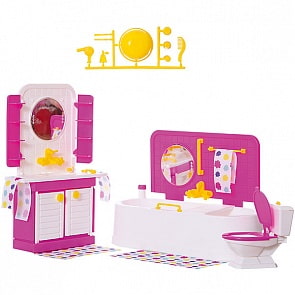 Ванная комната для кукол – Зефир (Завод Огонек, ОГ1407)