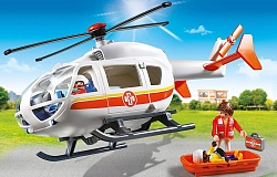 Playmobil. Серия Детская клиника. Вертолет скорой помощи (Playmobil, 6686pm) - миниатюра