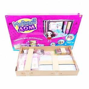 Дом - Модный дом, в наборе с куклой и мебелью, 50 деталей (Abtoys, PT-00850)