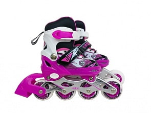 Ролики раздвижные размер 35-38, алюминиевая рама, ABEC-7, колеса PU, в сумке (Next, A35-38-AT22)