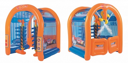 Надувной игровой центр – Автомойка с брызгалкой Hot Wheels, 153 х 131 х 150 см 