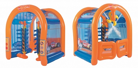 Надувной игровой центр – Автомойка с брызгалкой Hot Wheels, 153 х 131 х 150 см 