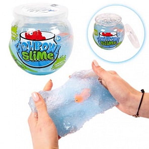 Слайм - Fishbowl Slime - Мини-аквариум с рыбкой, цвет голубой (Junfa Toys, ST78)