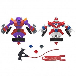 Игровой набор волчков-трансформеров 2 в 1 Spin Racers – Неудержимый и Таран с аксессуарами (Spin Racers, K02SRDP1)