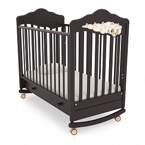 Кровать детская Angela Bella К-2005-27 Изабель, махагон (Angela Bella, AB-К-2005-27_махагон)