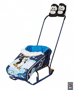 Комплект "Пингвиненок" : матрасик + варежки. Синий (Тяни-Толкай, 4923RT)